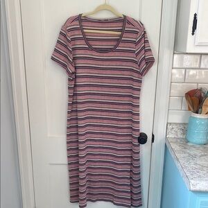 LOFT Plus Vibrant Striped Dress- Size 18